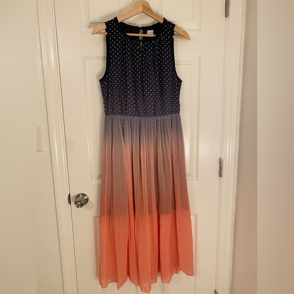 Maison Jules Polka Dot Ombré Midi Dress